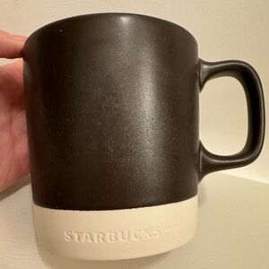Starbucks 2018 Dark Brown Matte and White Coffee Cup Mug